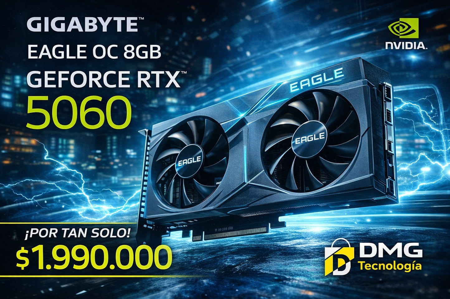 TARJETA GRAFICA GIGABYTE RTX 5060 EAGLE OC 8GB