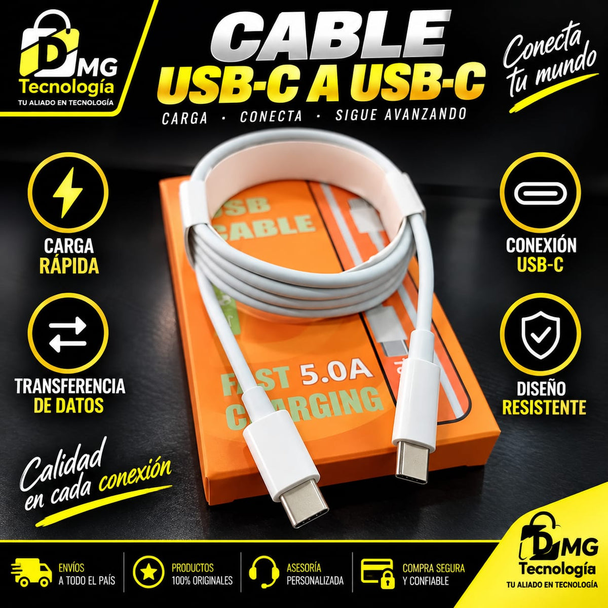 CABLE TIPO USB C A USB C ICONEXX