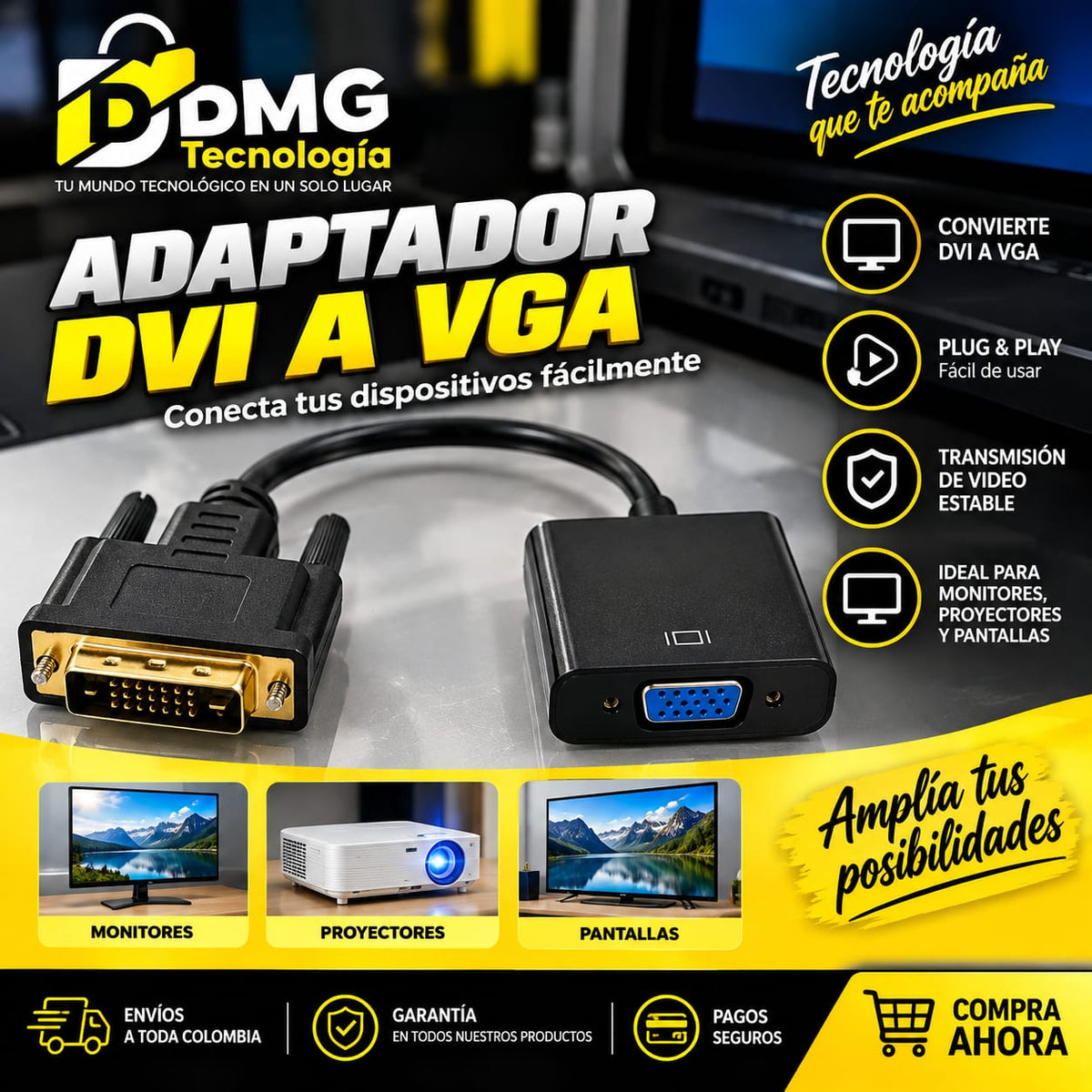 ADAPTADOR DVI A VGA