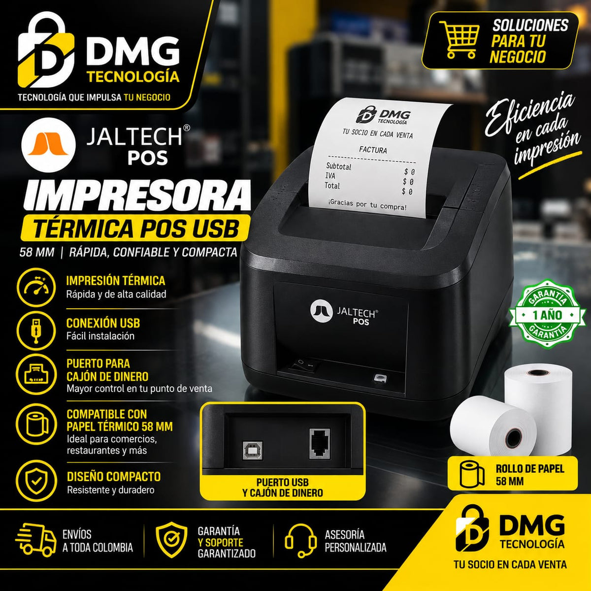 IMPRESORA TERMICA POS 58MM JALTECH