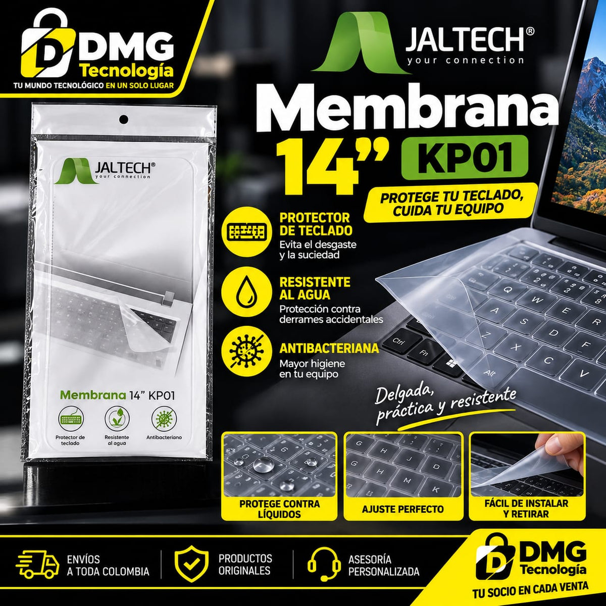 MENBRANA PARA TECLADO PORTATIL 14"/15.6