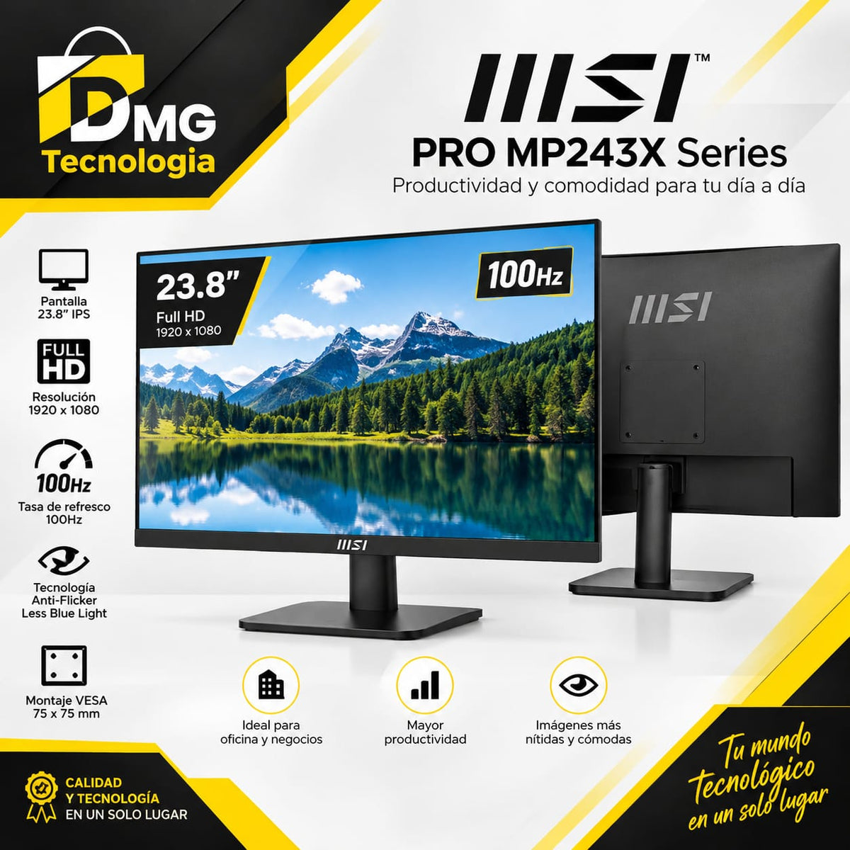 MONITOR 24" MSI PRO MP243XW 100HZ