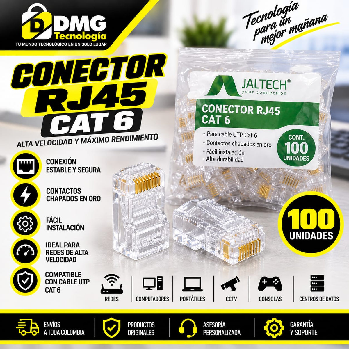 CONECTOR RJ45 CAT6