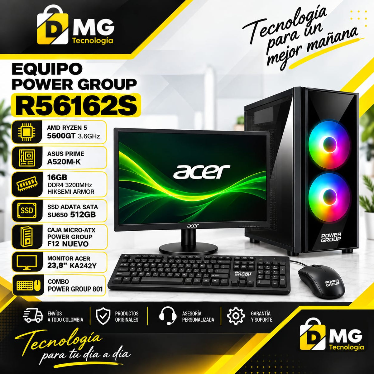 COMPUTADOR DE MESA GAMER AMD RYZEN 5 5600GT 16GB/512GB SSD