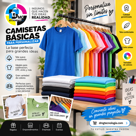 CAMISETA BASICA ALGODON PARA HOMBRE