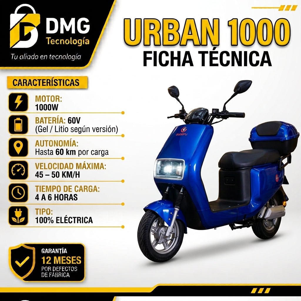 MOTO ELECTRICA URBAN 1000