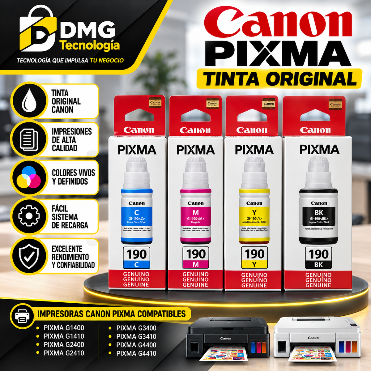 TINTA CANON ORIGINAL 190
