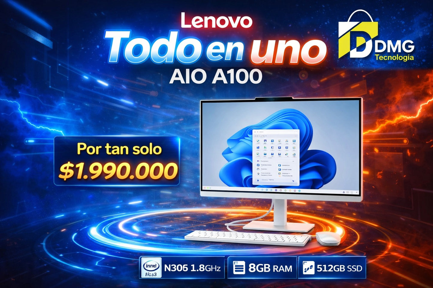 COMPUTADOR TODO EN UNO - LENOVO AIO A100