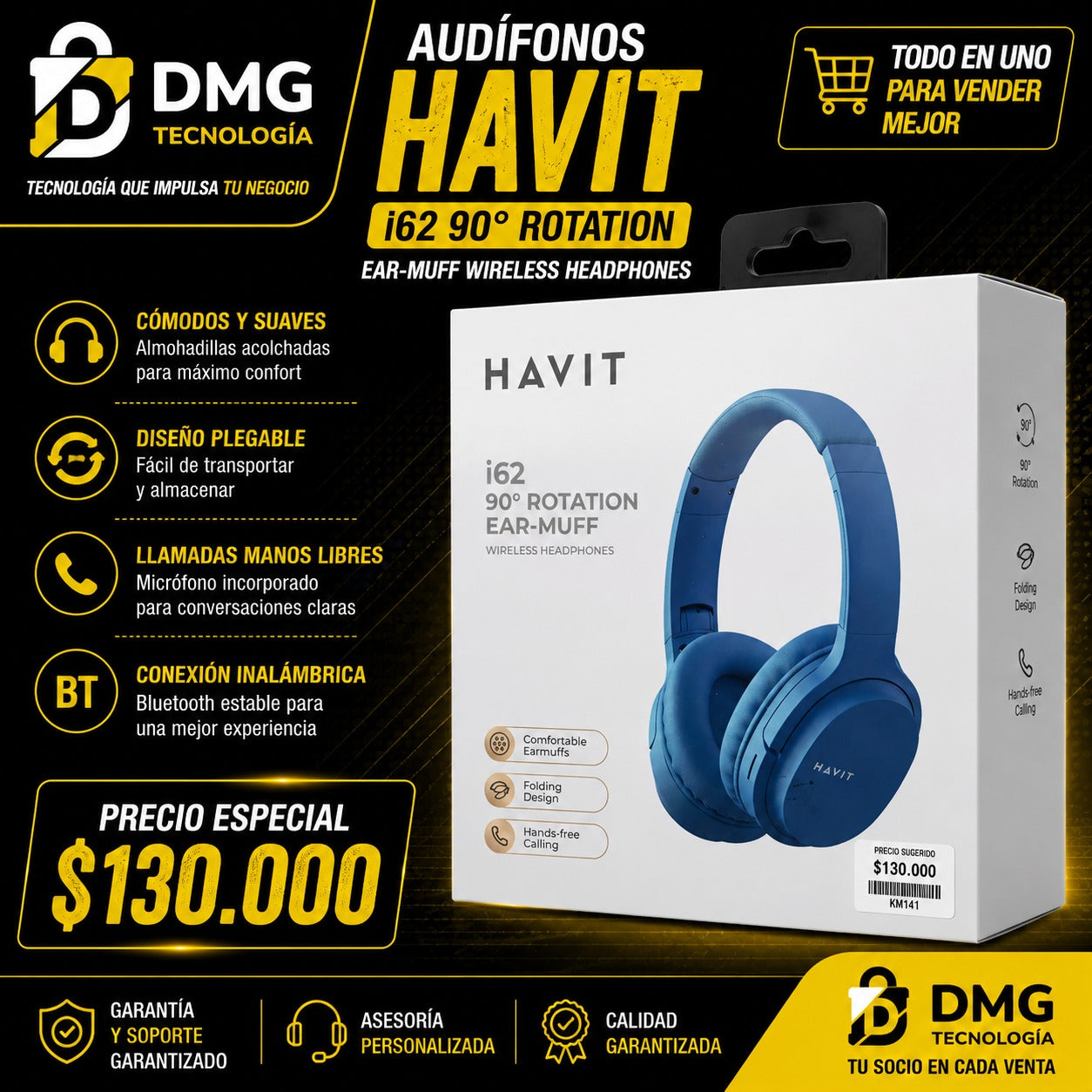 DIADEMA BLUETOOTH HAVIT - I62
