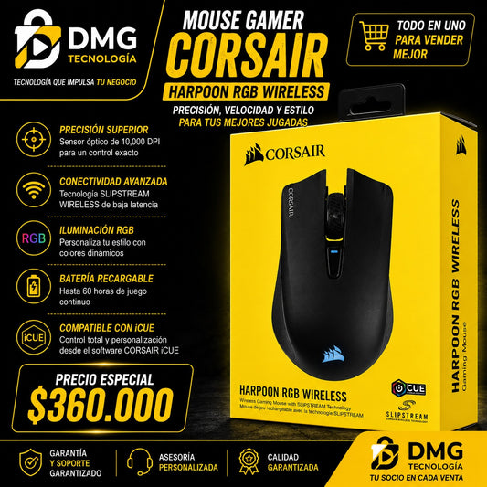MOUSE GAMER CORSAIR HARPOON INALAMBRICO RGB