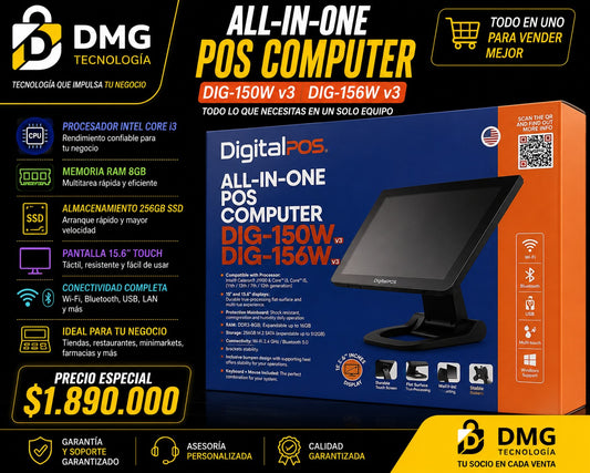 COMPUTADOR TODO EN UNO POS - DIGITAL POS - DIG 150W 156W V3 TACTIL