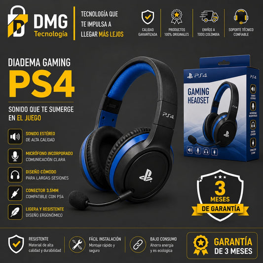 DIADEMA PARA PLAY STATION 4