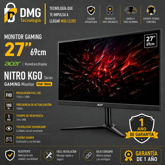 MONITOR GAMING ACER NITRO 27" 180HZ