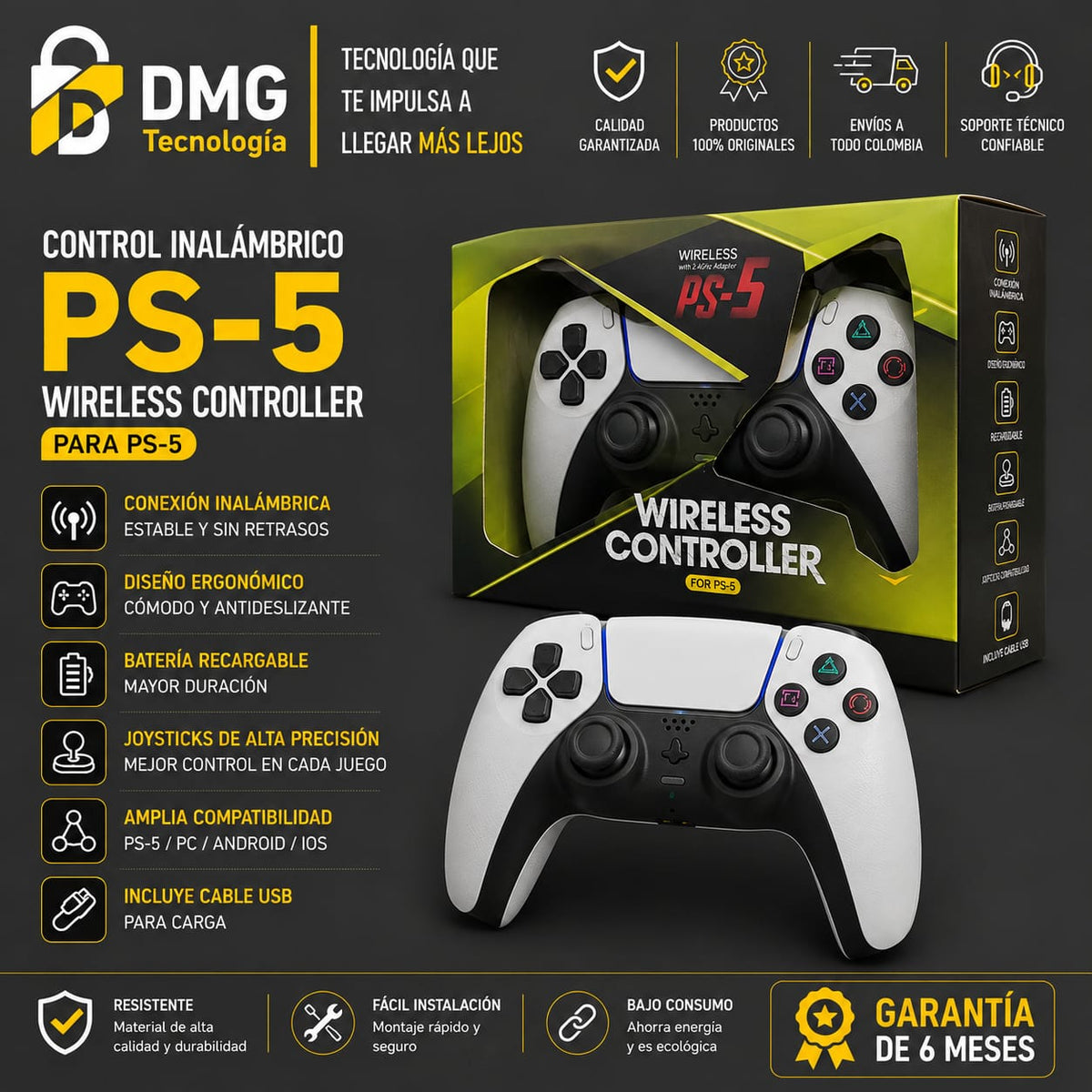 CONTROL PLAY STATION 5 INALAMBRICO