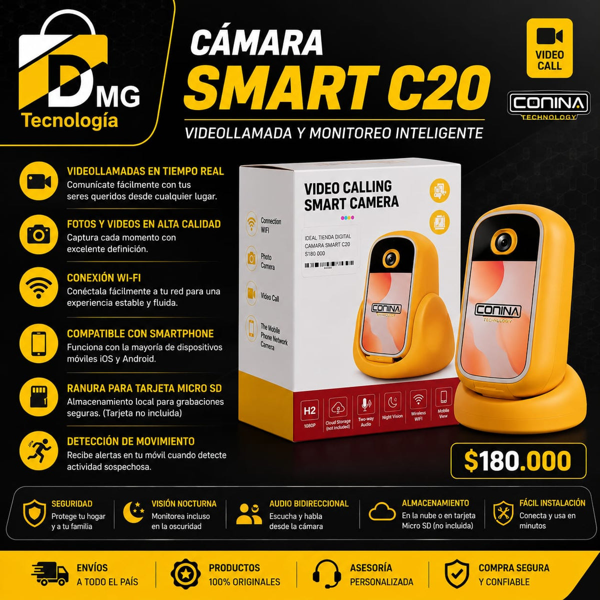 CAMARA DE SEGURIDAD SMART C20