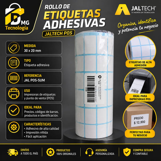 ROLLO ETIQUETAS ADHESIVAS 30X20