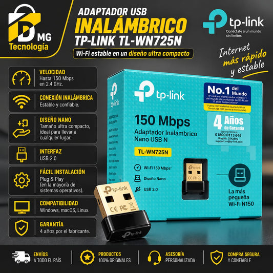 ADAPTADOR USB WIFI TP-LINK TL-WN725N
