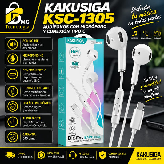 AUDIFONOS TIPO C KAKUSIGA KSC-1305