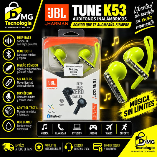 AUDIFONOS INALAMBRICOS JBL TUNE K53