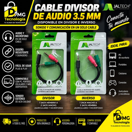 CABLE DIVISOR DE AUDIO 3.5 MM