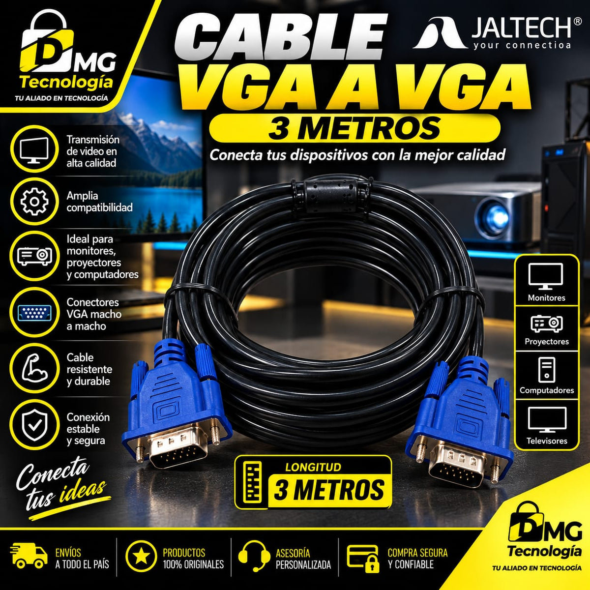 CABLE VGA A VGA 3MTS