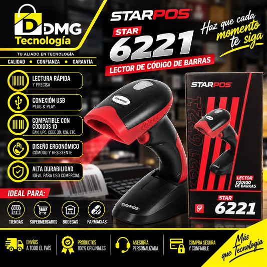 LECTOR DE CODIGO DE BARRAS STARPOS 6221