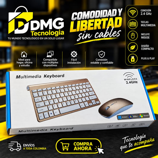 COMBO TECLADO/MOUSE H61K MULTIMEDIA KEYBOARD
