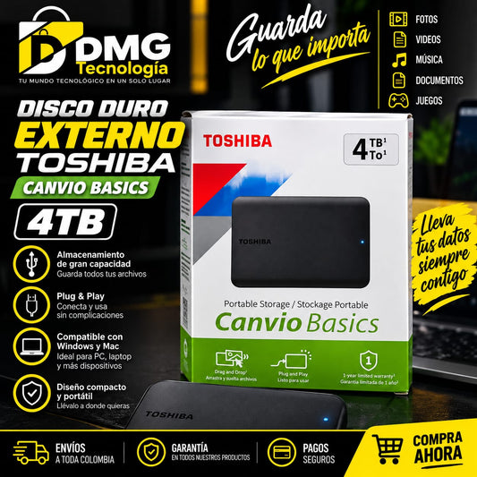 DISCO EXTERNO 4TB HDD TOSHIBA