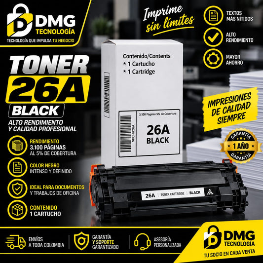 TONER GENERICO 26A BLACK