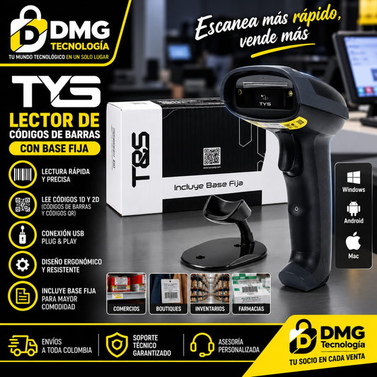 LECTOR DE CODIGO DE BARRAS 1D TYS-1890