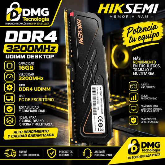 MEMORIA RAM HIKSEMI DDR4 16GB 3200Mhz
