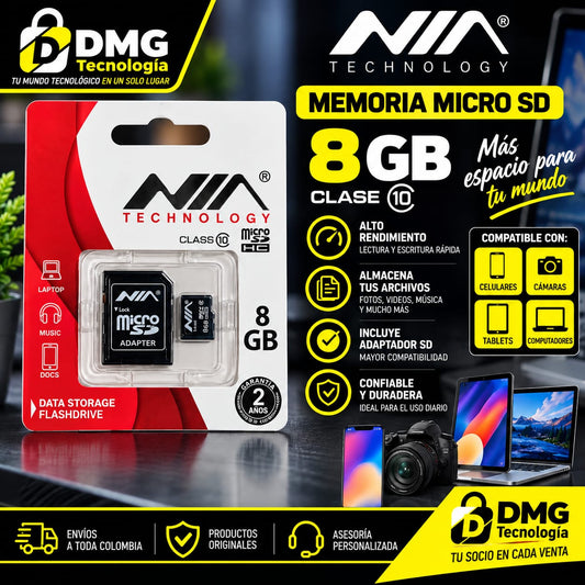 MEMORIA MICRO SD NIA 8GB