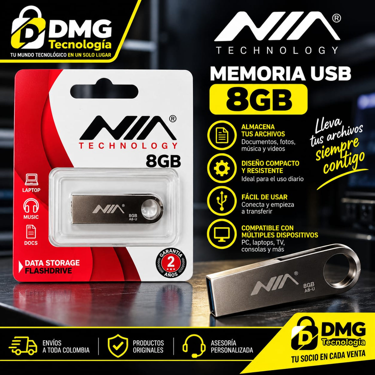 MEMORIA USB NIA 8GB