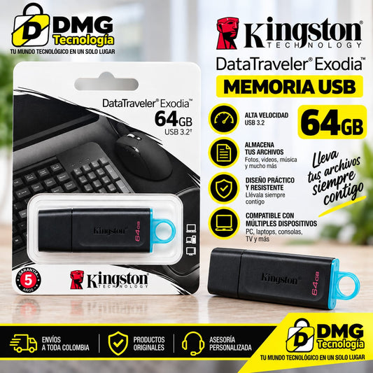 MEMORIA USB KINGSTON 64GB USB 3.2