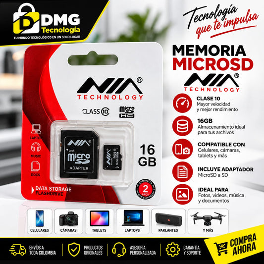 MEMORIA MICROSD NIA 16GB