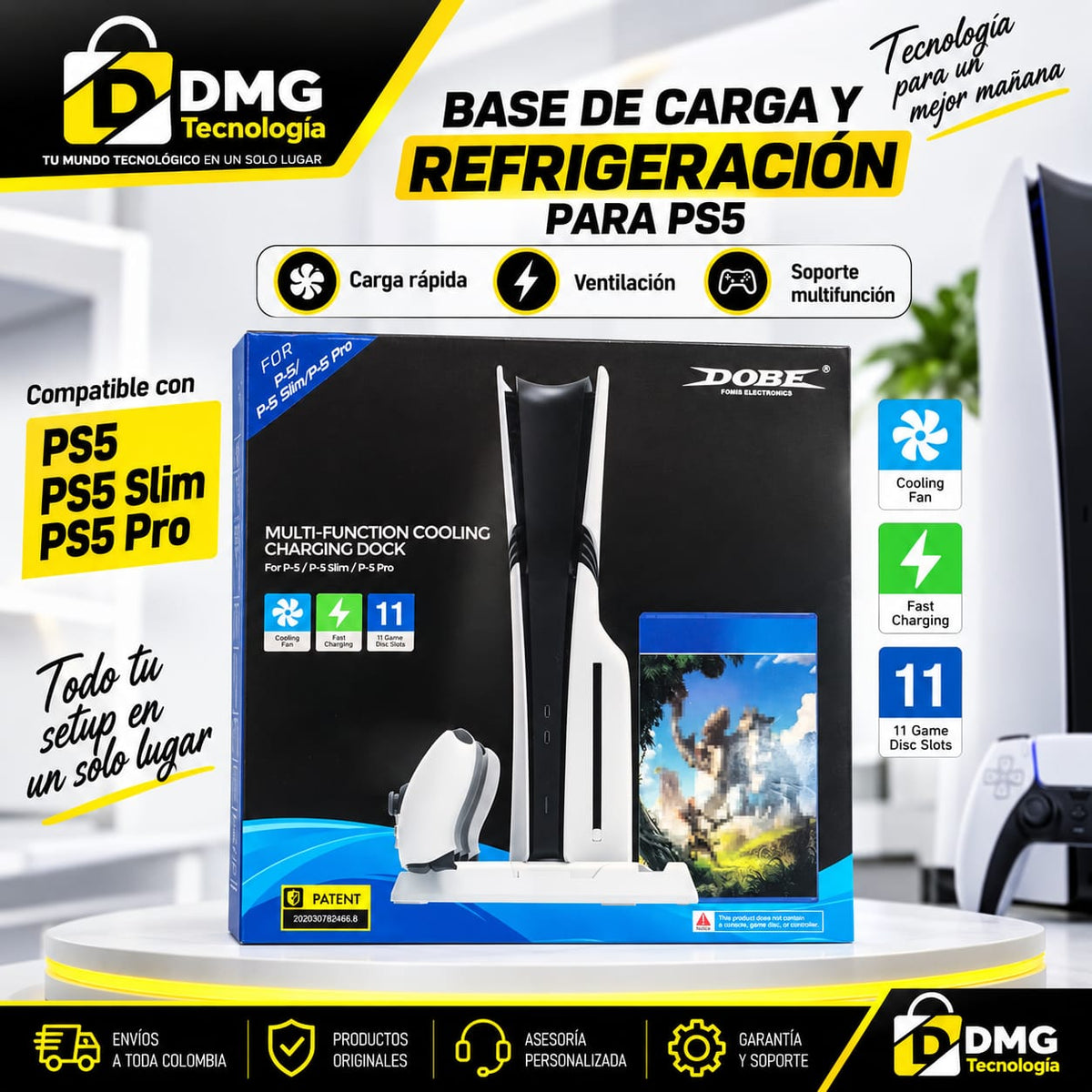 BASE DE CARGA MULTIFUNCIONAL PARA PS5