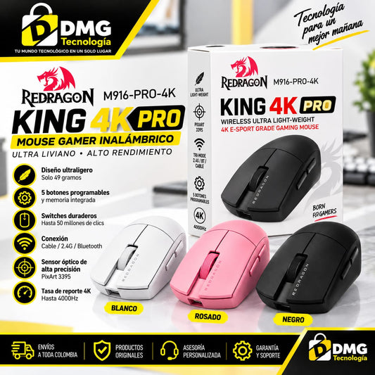 MOUSE REDRAGON KING PRO 4K