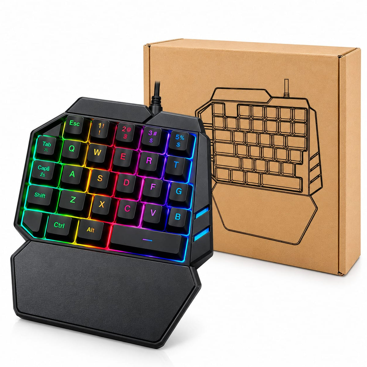 TECLADO UNA MANO GAMING K109